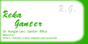 reka ganter business card