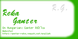 reka ganter business card